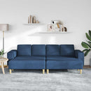 Stue Sofa 3 pcs Blå Polyester