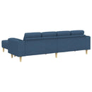 Stue Sofa 3 pcs Blå Polyester