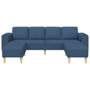 Stue Sofa 3 pcs Blå Polyester