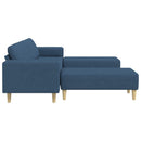 Stue Sofa 3 pcs Blå Polyester