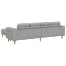 Stue Sofa 3 pcs Skygrå 250 x 188 x 76 cm Polyester