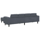 Stue Sofa 3 pcs Mørkegrå 250 x 188 x 76 cm