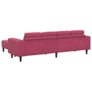 Stue Sofa 3 pcs Vinrød 250 x 188 x 76 cm