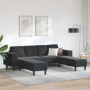 Stue Sofa 3 pcs Sort 250 x 188 x 76 cm