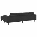 Stue Sofa 3 pcs Sort 250 x 188 x 76 cm