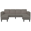 Sofa Lysegrå 250 x 188 x 76 cm Velourstof