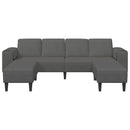 Sofa Mørkegrå 250 x 188 x 76 cm Velourstof