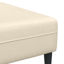 Sofa Creme 250 x 188 x 76 cm Velourstof