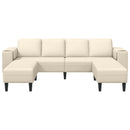Sofa Creme 250 x 188 x 76 cm Velourstof