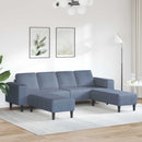 Sofa Blå 250 x 188 x 76 cm Velourstof