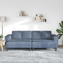 Sofa Blå 250 x 188 x 76 cm Velourstof