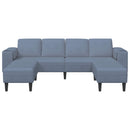 Sofa Blå 250 x 188 x 76 cm Velourstof