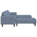 Sofa Blå 250 x 188 x 76 cm Velourstof