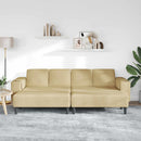 Sofa Grågrøn 250 x 188 x 76 cm Velourstof