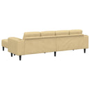 Sofa Grågrøn 250 x 188 x 76 cm Velourstof