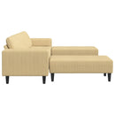 Sofa Grågrøn 250 x 188 x 76 cm Velourstof