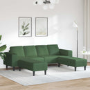 Sofa Mørkegrøn 250 x 188 x 76 cm Velourstof