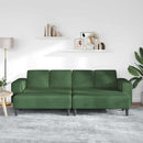 Sofa Mørkegrøn 250 x 188 x 76 cm Velourstof