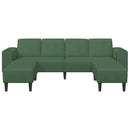 Sofa Mørkegrøn 250 x 188 x 76 cm Velourstof