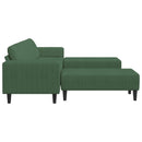 Sofa Mørkegrøn 250 x 188 x 76 cm Velourstof