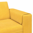 Sofa Lys Gul 250 x 188 x 76 cm Velourstof