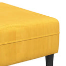 Sofa Lys Gul 250 x 188 x 76 cm Velourstof