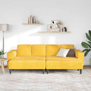 Sofa Lys Gul 250 x 188 x 76 cm Velourstof