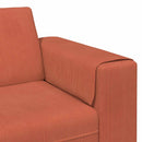 Sofa Rød orange 250 x 188 x 76 cm Velourstof