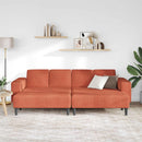 Sofa Rød orange 250 x 188 x 76 cm Velourstof