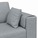 Sofa med pude Lysegrå 250 x 77 x 76 cm Stof
