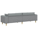 Sofa med pude Lysegrå 250 x 77 x 76 cm Stof