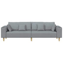 Sofa med pude Lysegrå 250 x 77 x 76 cm Stof