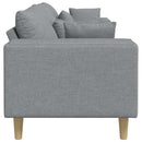 Sofa med pude Lysegrå 250 x 77 x 76 cm Stof