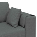 Sofa med pude Mørkegrå 250 x 77 x 76 cm Stof