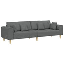 Sofa med pude Mørkegrå 250 x 77 x 76 cm Stof