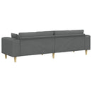 Sofa med pude Mørkegrå 250 x 77 x 76 cm Stof