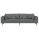 Sofa med pude Mørkegrå 250 x 77 x 76 cm Stof