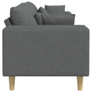 Sofa med pude Mørkegrå 250 x 77 x 76 cm Stof
