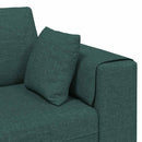Sofa med pude Mørkegrøn 250 x 77 x 76 cm Stof