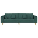 Sofa med pude Mørkegrøn 250 x 77 x 76 cm Stof