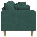 Sofa med pude Mørkegrøn 250 x 77 x 76 cm Stof