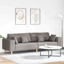Sofa med pude Gråbrun 250 x 77 x 76 cm Stof