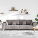 Sofa med pude Gråbrun 250 x 77 x 76 cm Stof