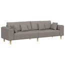 Sofa med pude Gråbrun 250 x 77 x 76 cm Stof