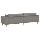 Sofa med pude Gråbrun 250 x 77 x 76 cm Stof