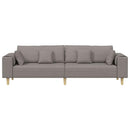 Sofa med pude Gråbrun 250 x 77 x 76 cm Stof