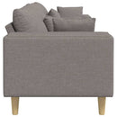 Sofa med pude Gråbrun 250 x 77 x 76 cm Stof