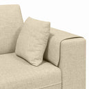 Sofa med pude Creme 250 x 77 x 76 cm Stof