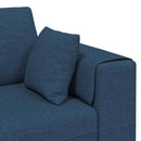 Sofa med pude Blå 250 x 77 x 76 cm Stof