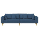 Sofa med pude Blå 250 x 77 x 76 cm Stof